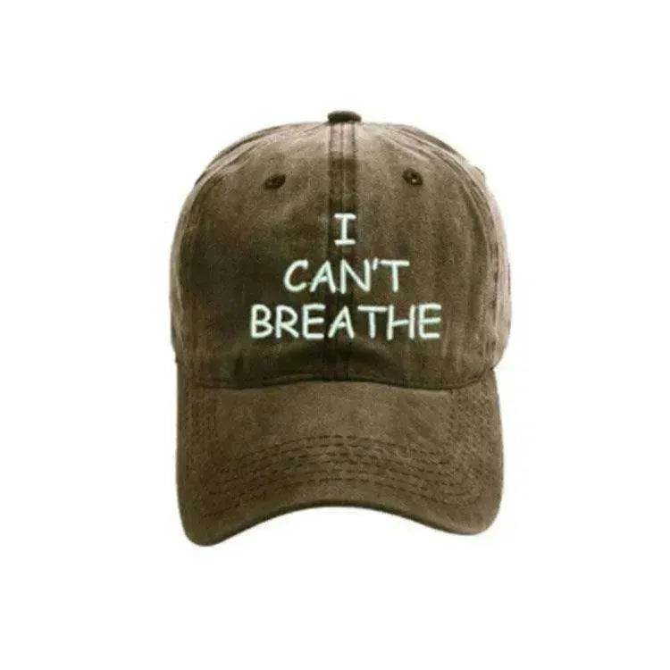 I can't breathe embroidered baseball caps - Velora