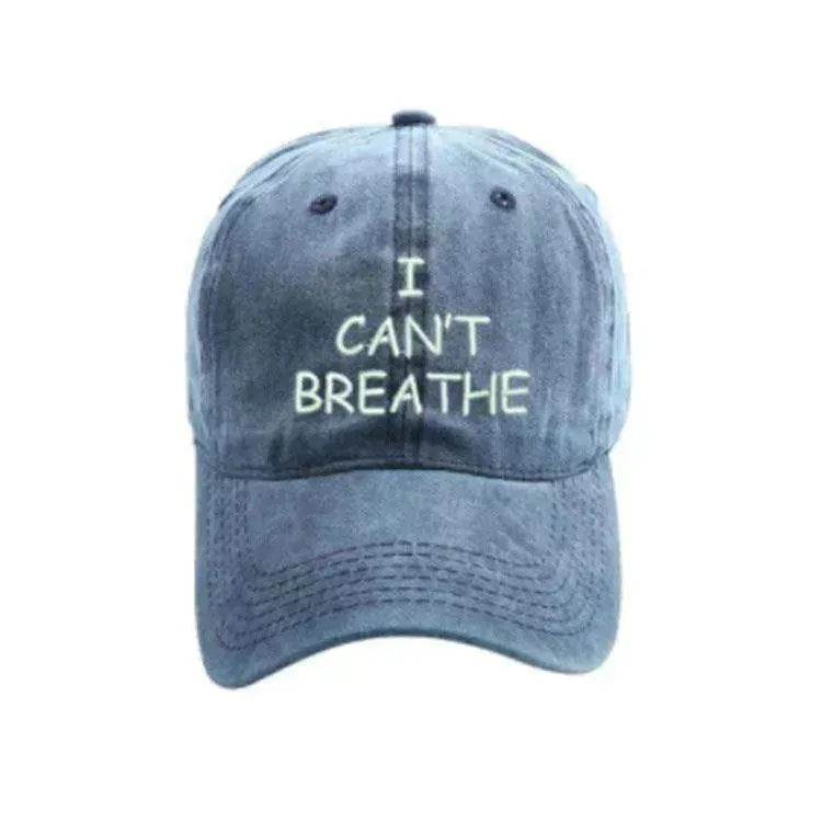 I can't breathe embroidered baseball caps - Velora