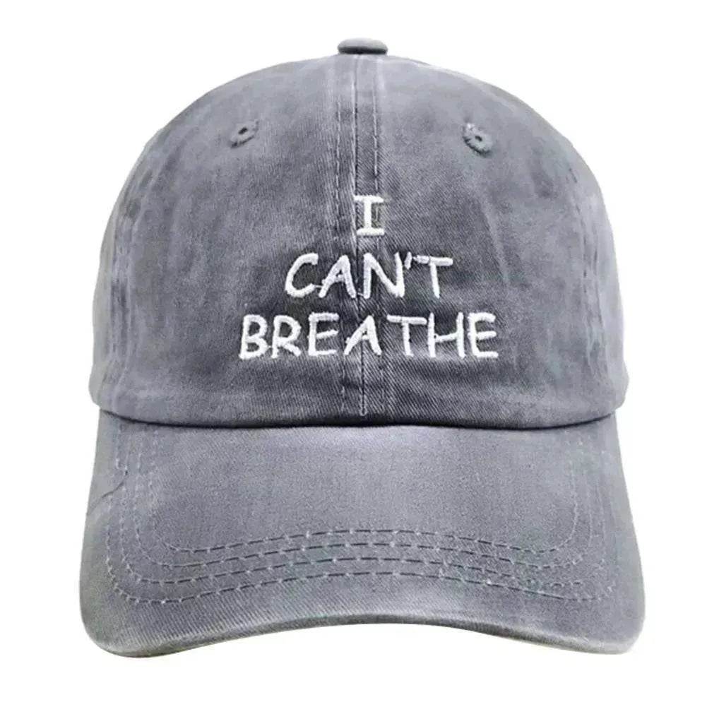 I can't breathe embroidered baseball caps - Velora