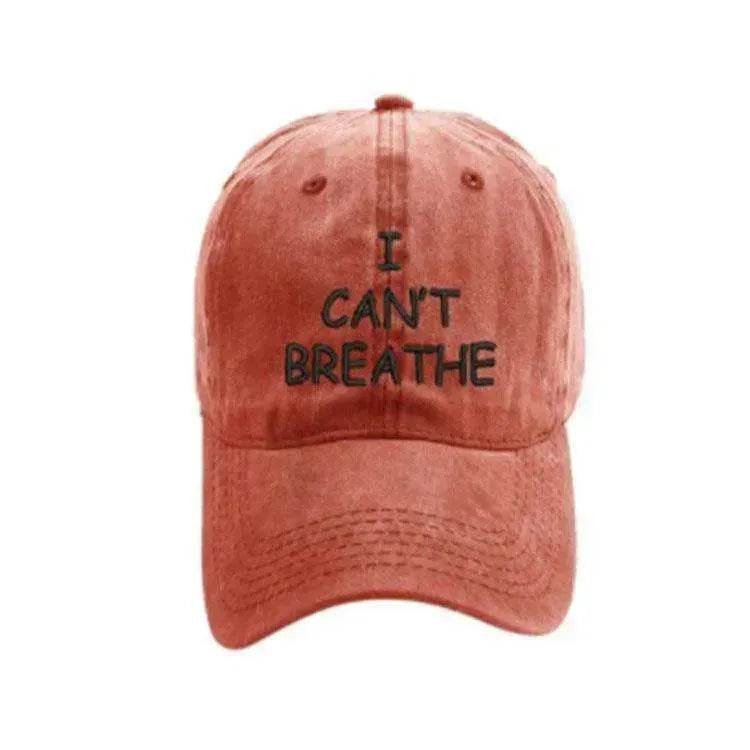 I can't breathe embroidered baseball caps - Velora