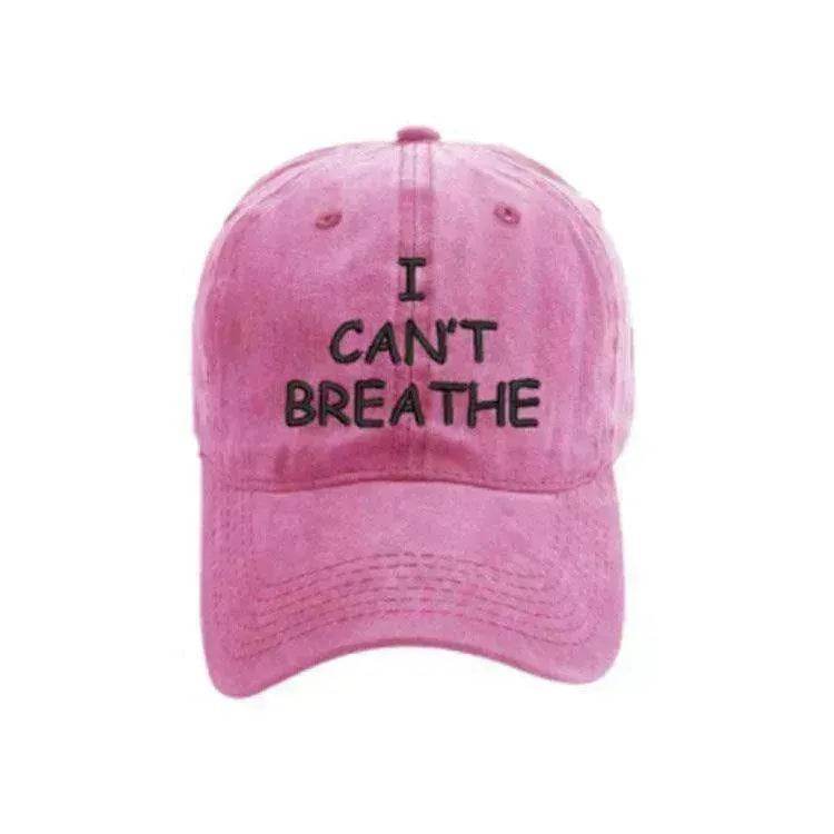 I can't breathe embroidered baseball caps - Velora