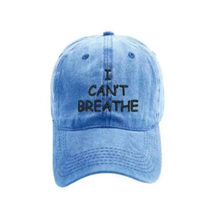 I can't breathe embroidered baseball caps - Velora