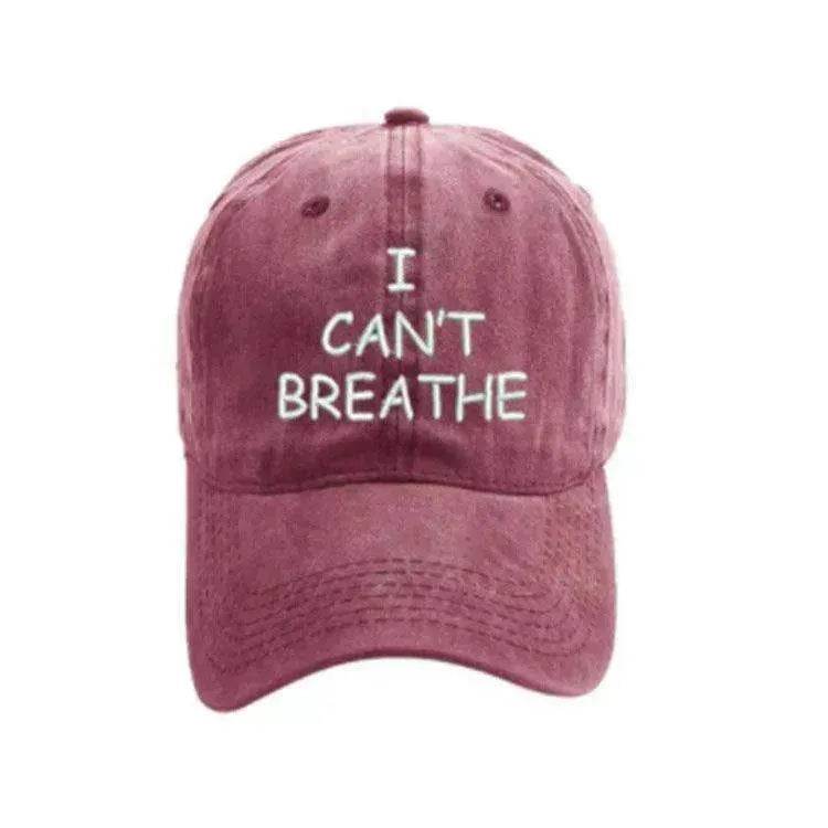 I can't breathe embroidered baseball caps - Velora