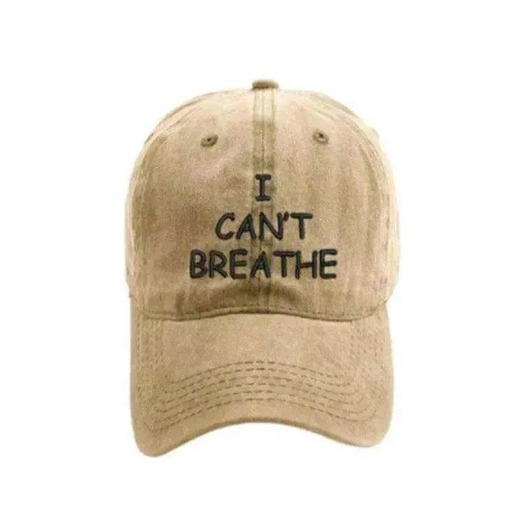I can't breathe embroidered baseball caps - Velora