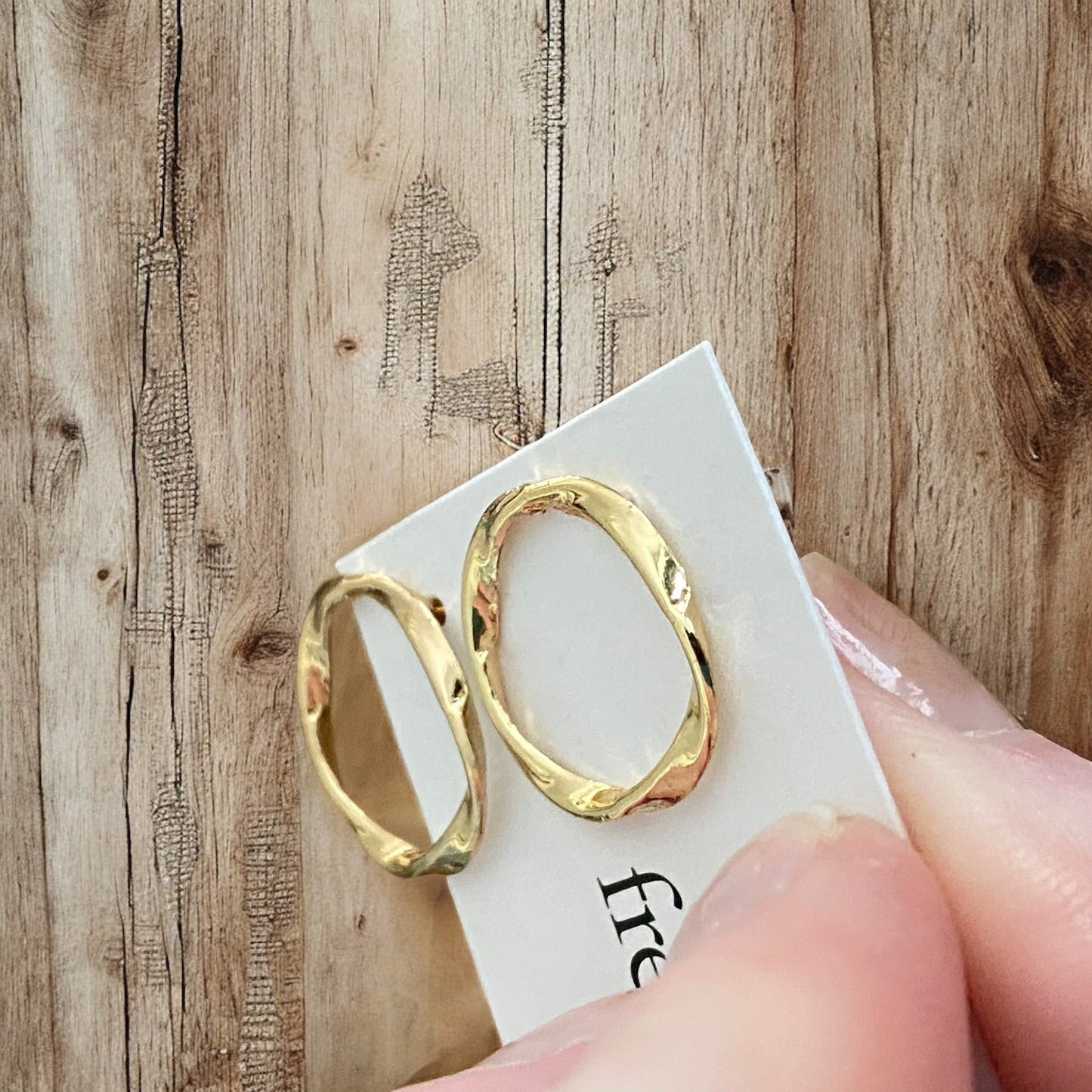 Twisted Circle Stud Earrings – Minimalist Hypoallergenic Studs - Velora