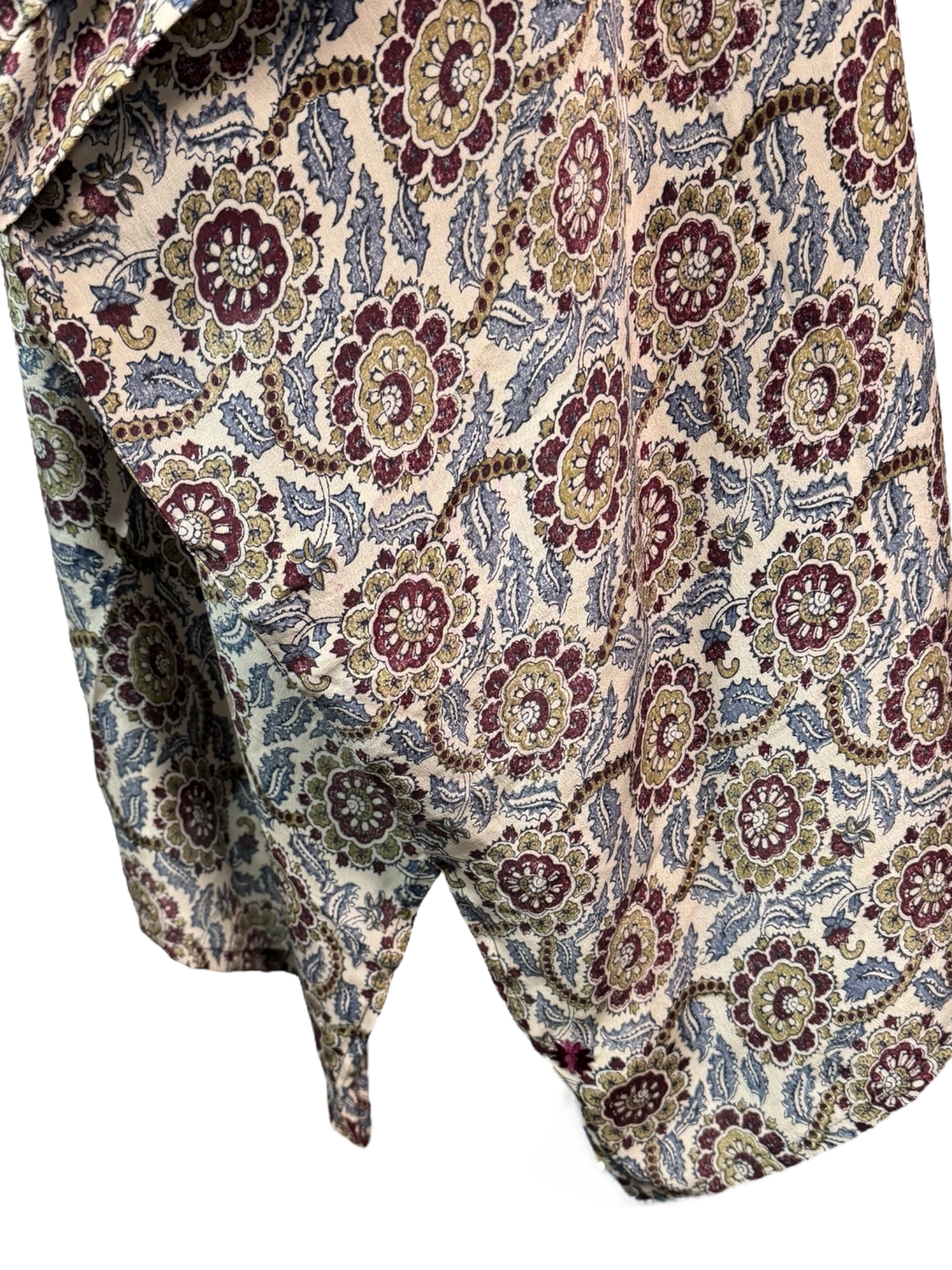 PRC7308 Avatar Pure Silk Short Kaftan Tunic with Slits - Velora