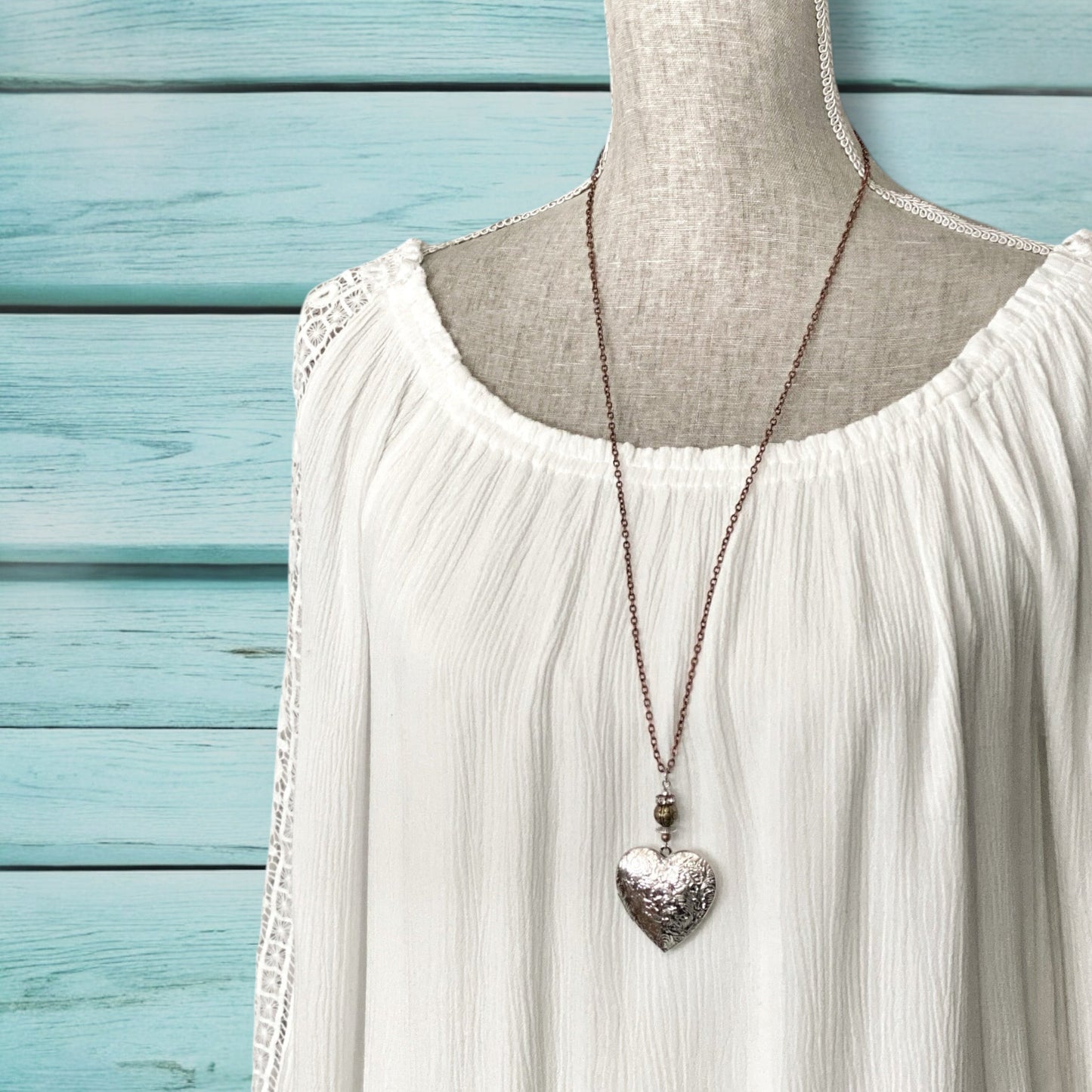 Heart Photo Locket Necklace - Velora