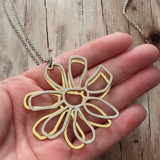 Double Flower Necklace - Velora
