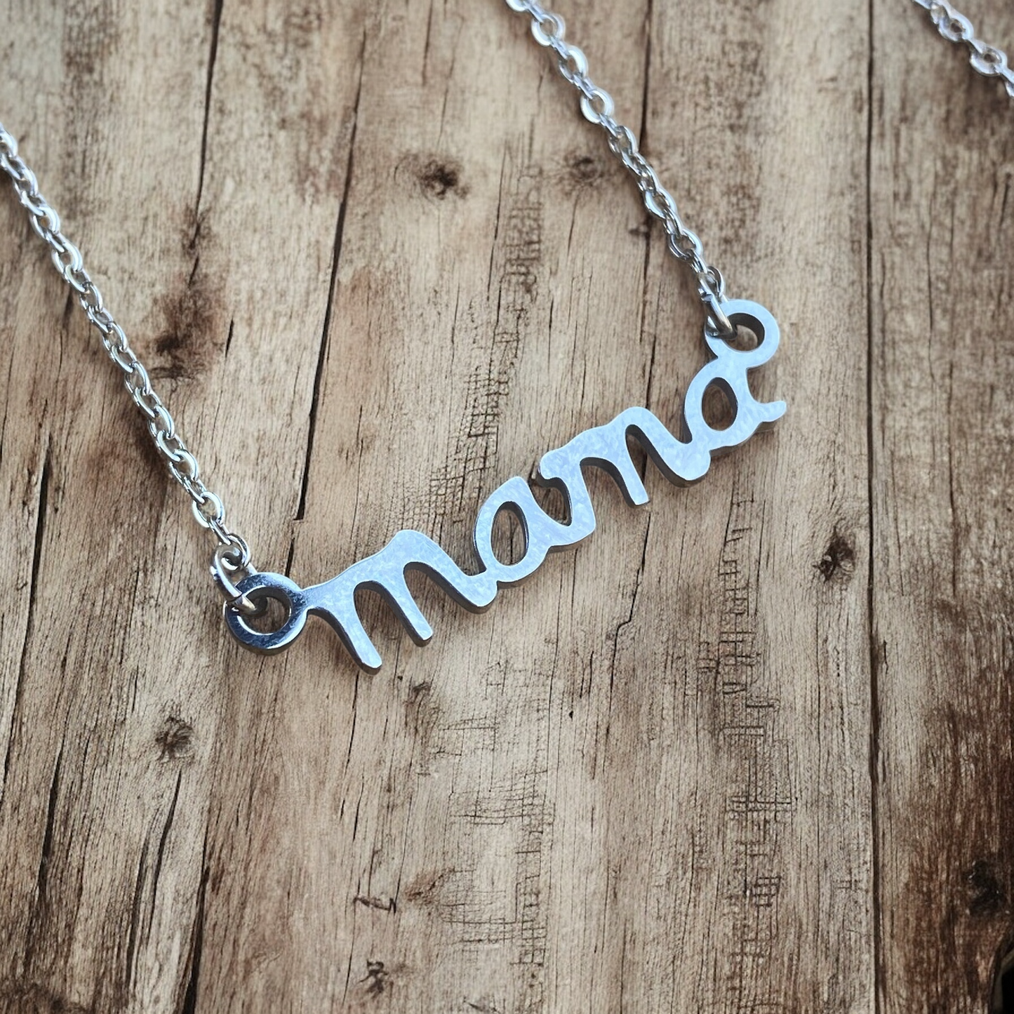 Stainless Steel Mama Necklace - Velora
