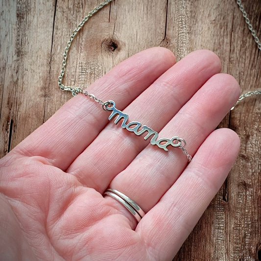 Stainless Steel Mama Necklace - Velora