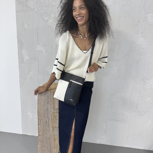 Barrie Two-Tone Crossbody Bag