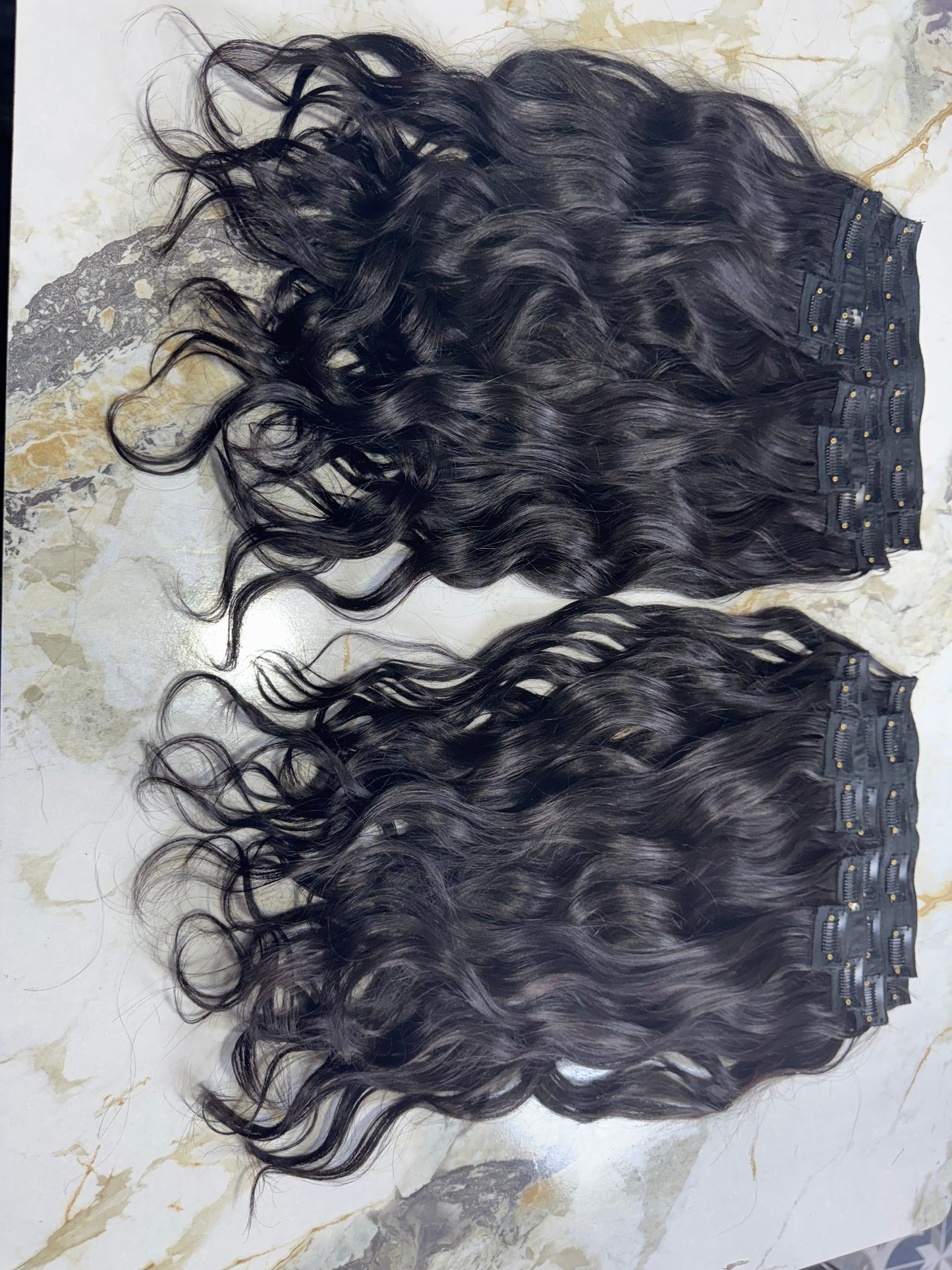 Indian Virgin Wavy Clip On Set - Velora Luxury Fashion