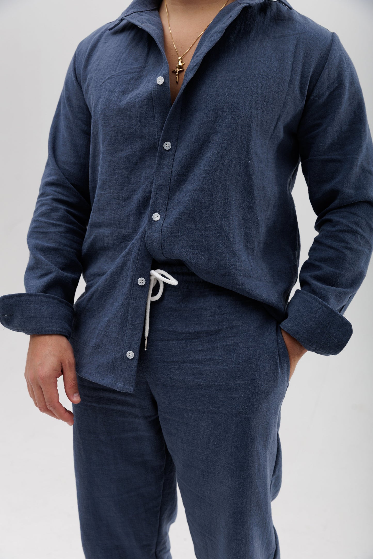 Chemise classique effet lin