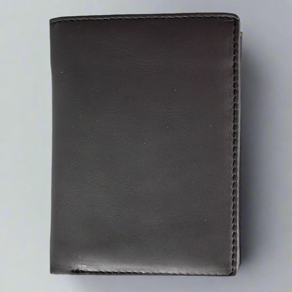JBG International Men's Snap Close Flip Trifold Leather Wallet Boutique of Leathers/Open Road