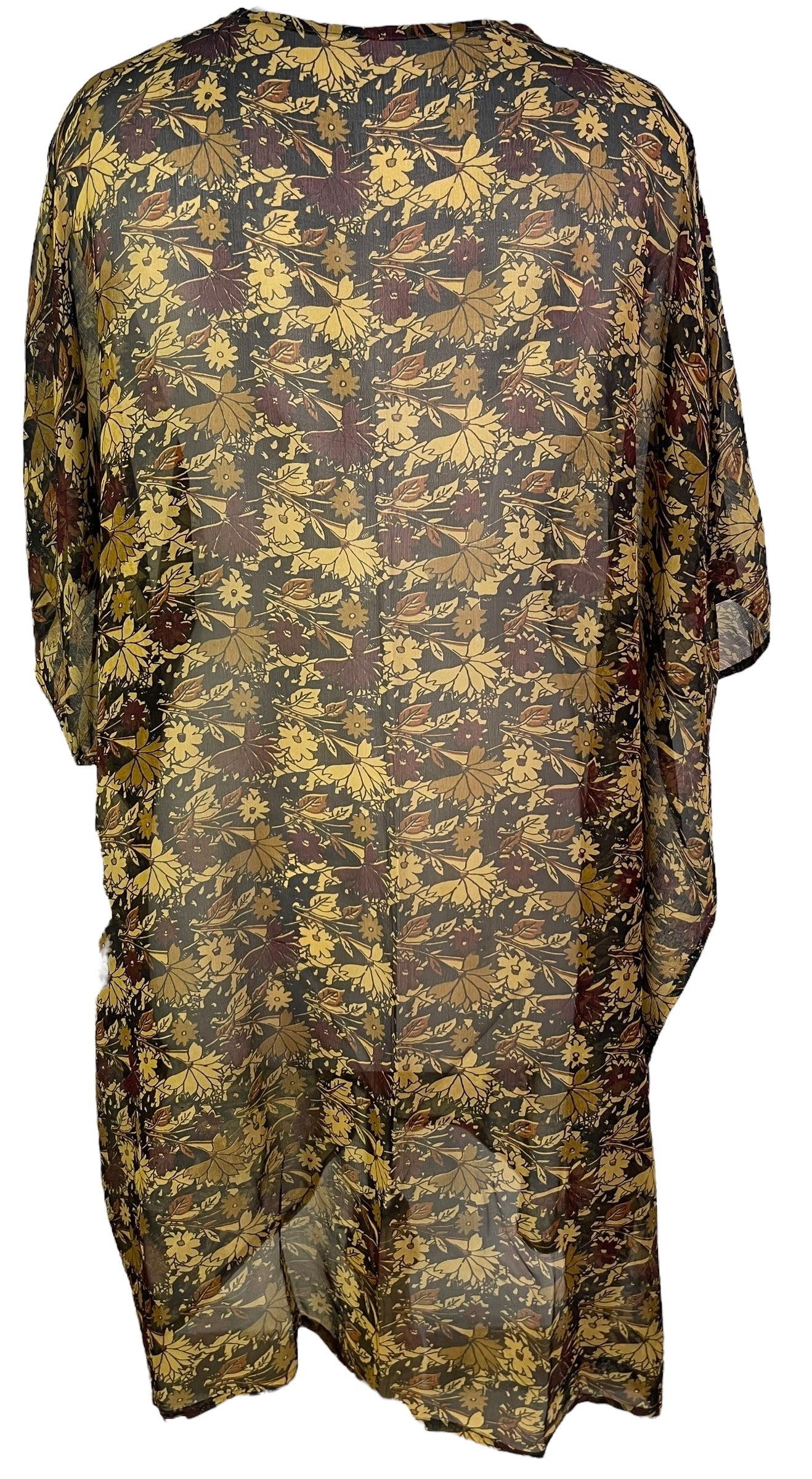 PCH6641 Very Sheer Avatar Pure Silk Midi Length Kaftan - Velora