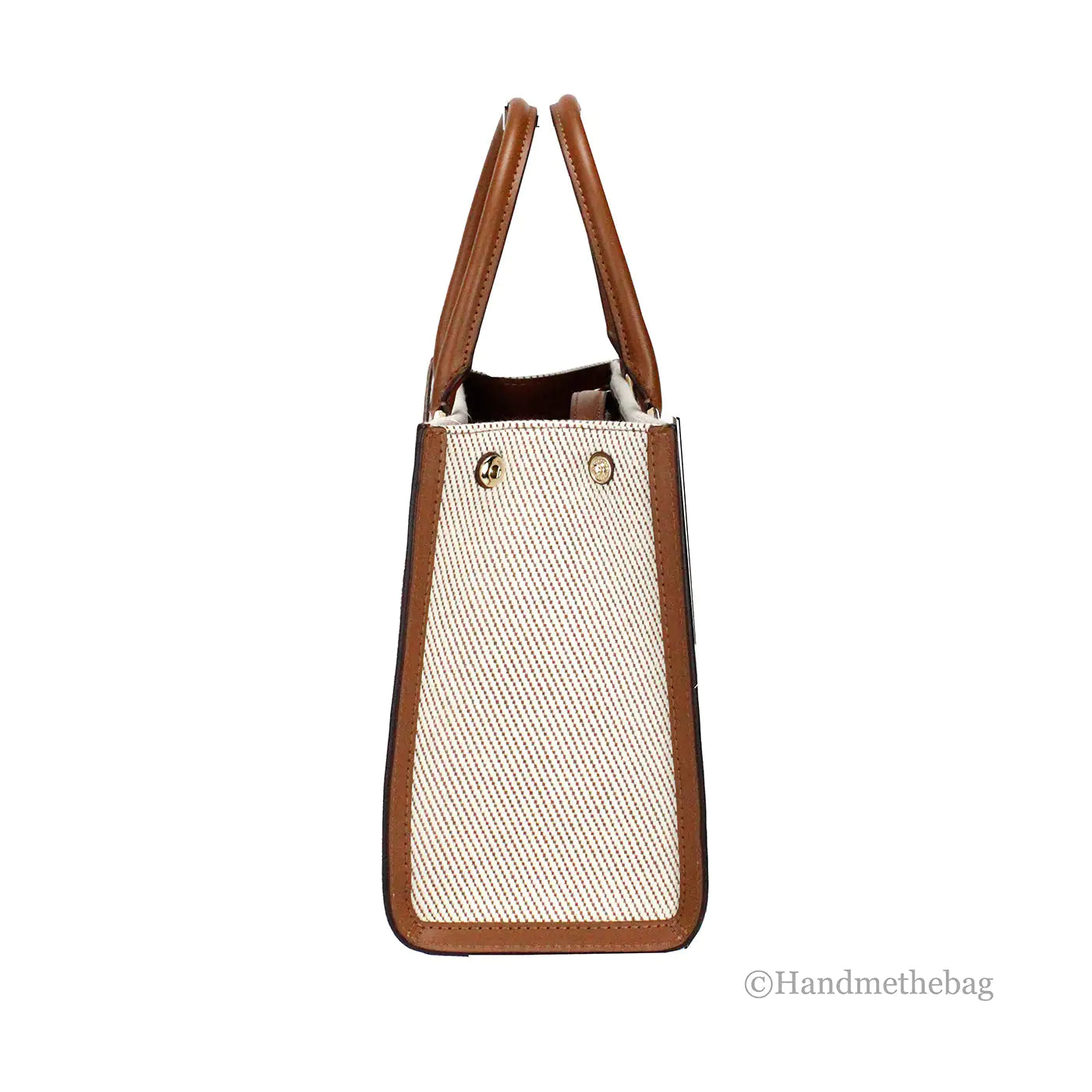 Kate Spade Ellie Small Warm Gingerbread Canvas Crossbody Tote - Velora Luxury Fashion