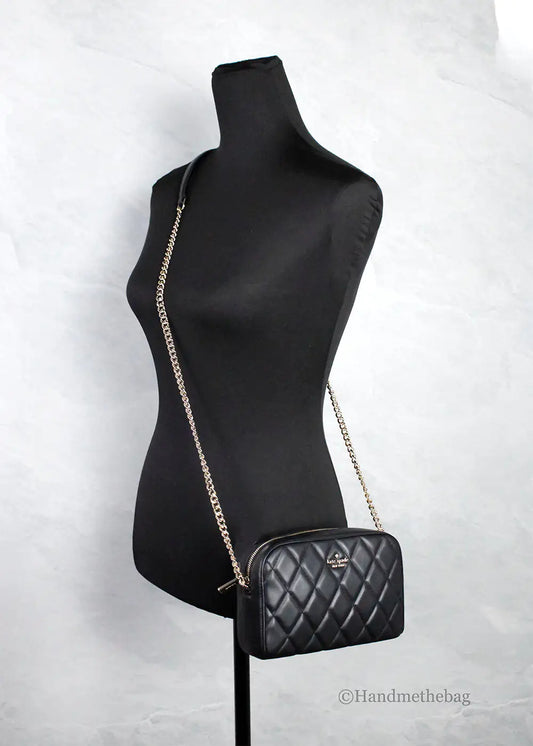 Kate Spade Mini Black Quilted Crossbody - Velora Luxury Fashion