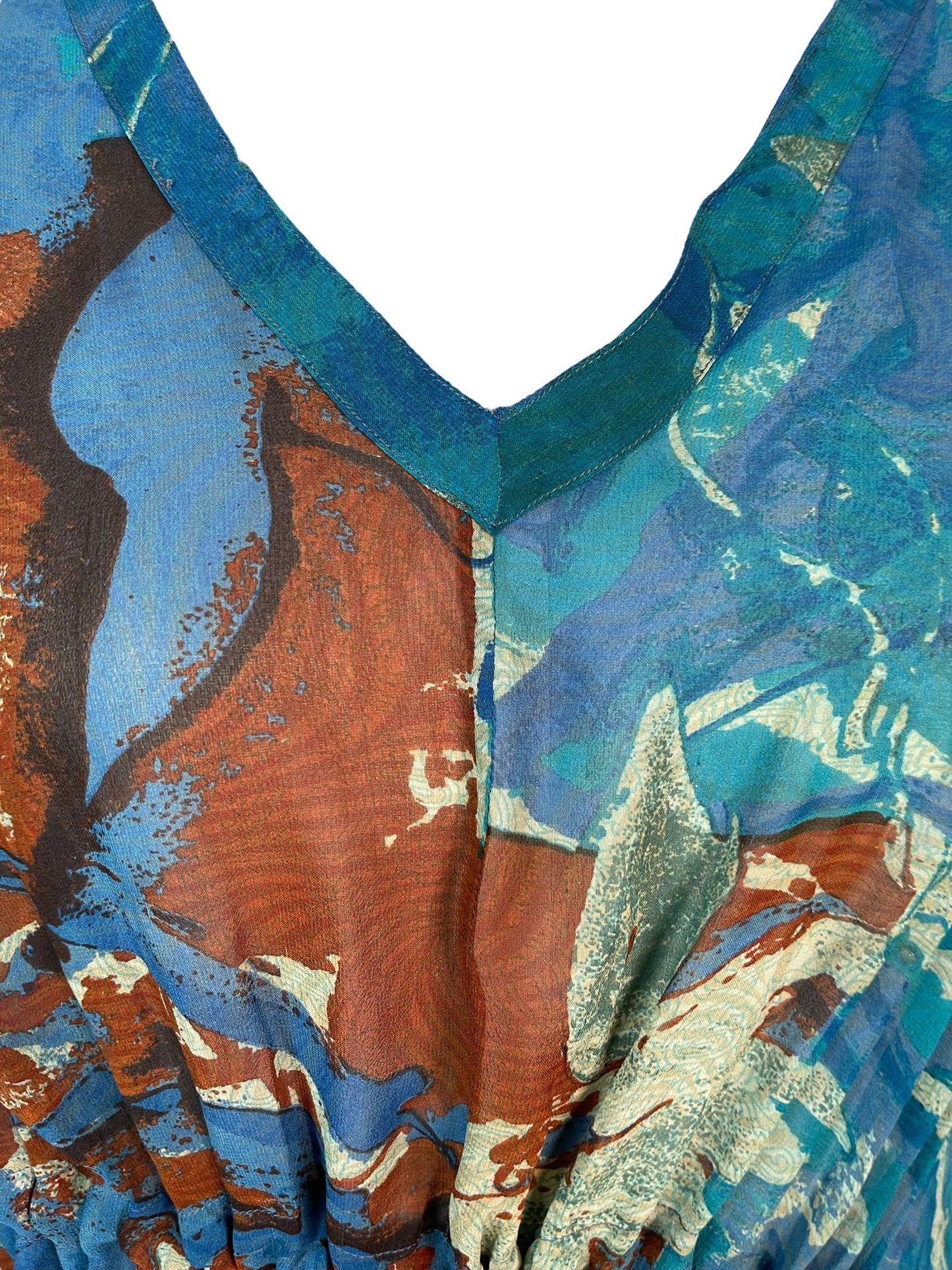 PRG6365 Sheer Avatar Pure Silk Maxi Kaftan - Velora