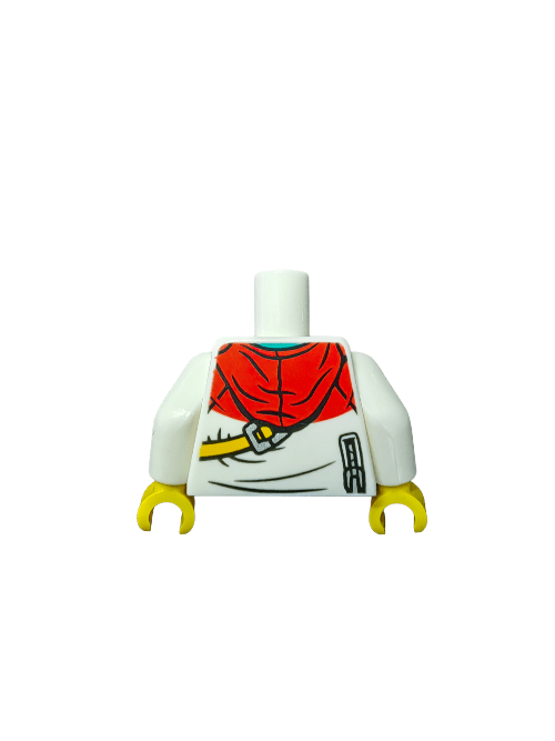 LEGO® 6378366 Torso, Hoodie with Red Hood and Yellow Bag with Strap - UB1126 - Velora Luxury Fashion