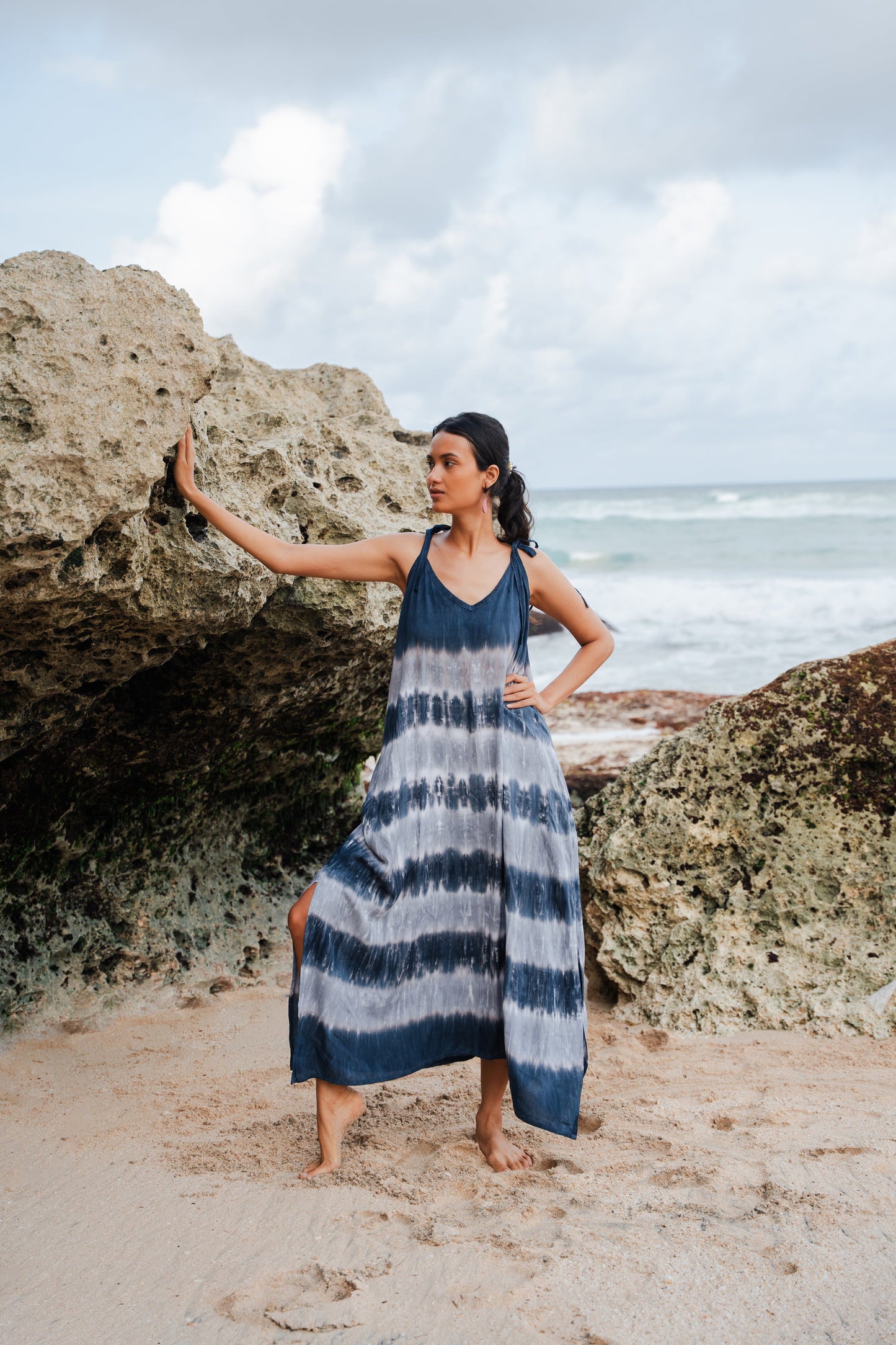 Stripey Dress - Monochrome