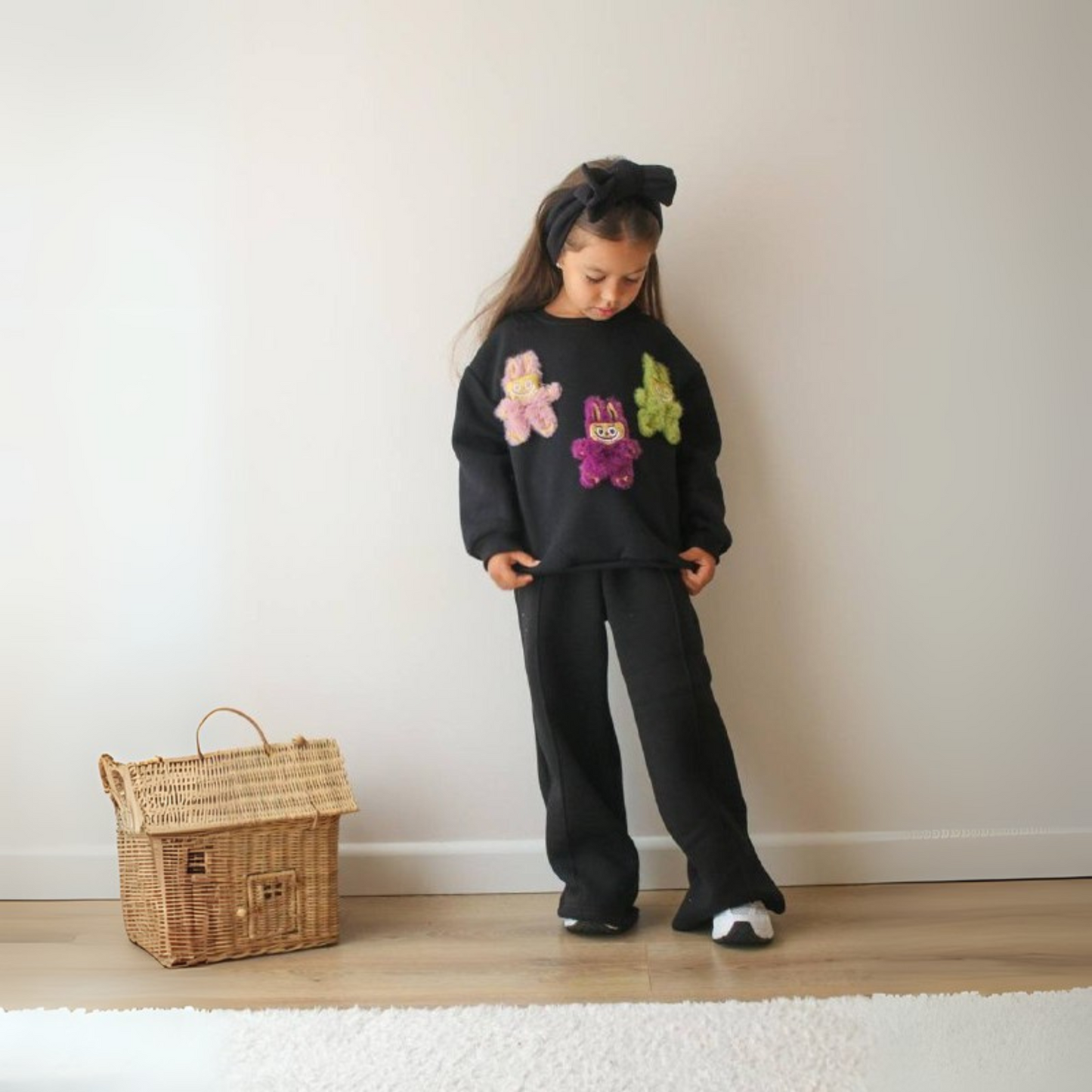 La-Bu-Bu Colorful Patch Girls Casual Set - Velora Luxury Fashion