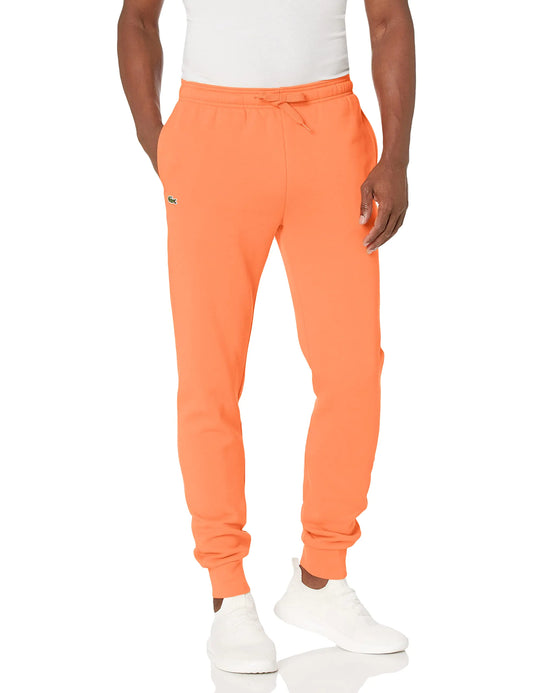 Lacoste Mens Sport Fleece Jogger Pants Mandarin Orange Small US - Velora Luxury Fashion