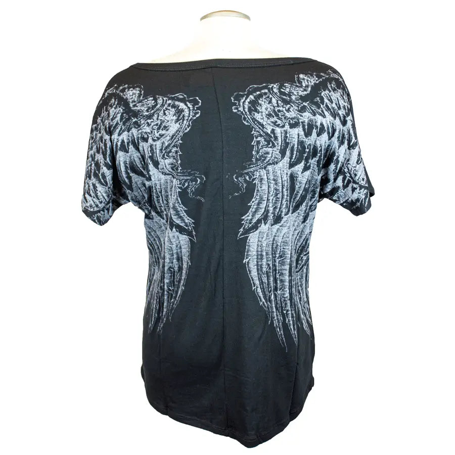 Liberty Wear Women's Cut Out Wings Top Boutique of Leathers/Open Road