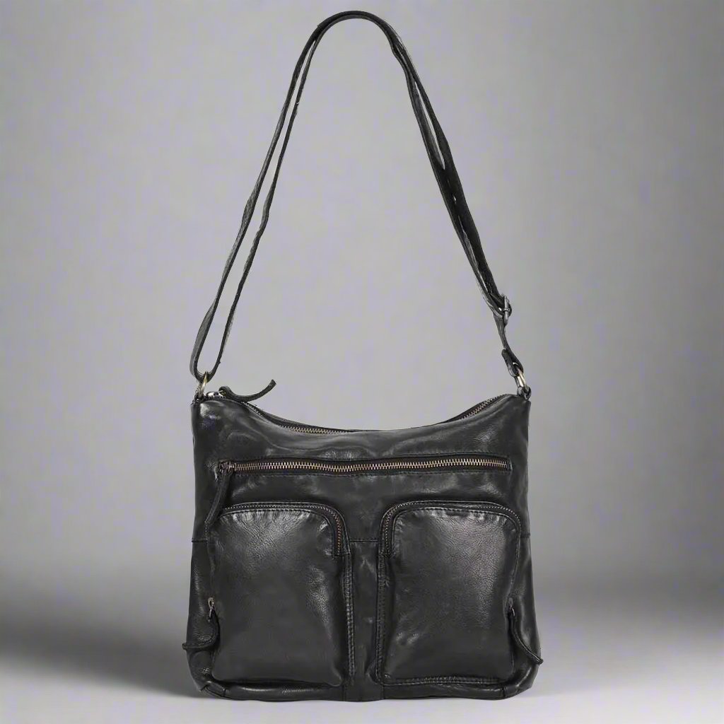 MET Double Front Pocket Leather Bag Boutique of Leathers/Open Road