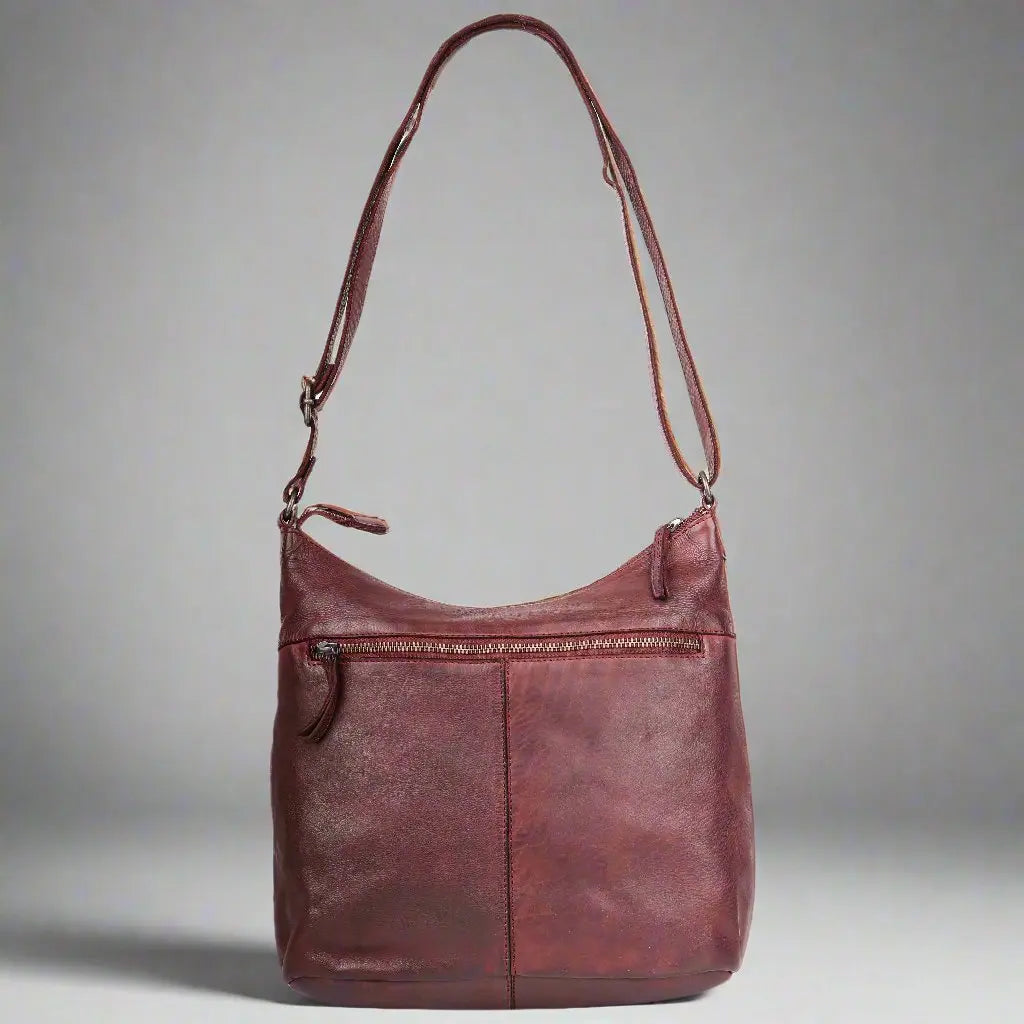 MET Floral Stitch Leather Tote with Adjustable Strap Boutique of Leathers/Open Road