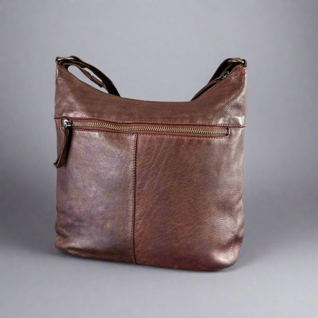 MET Floral Stitch Leather Tote with Adjustable Strap Boutique of Leathers/Open Road