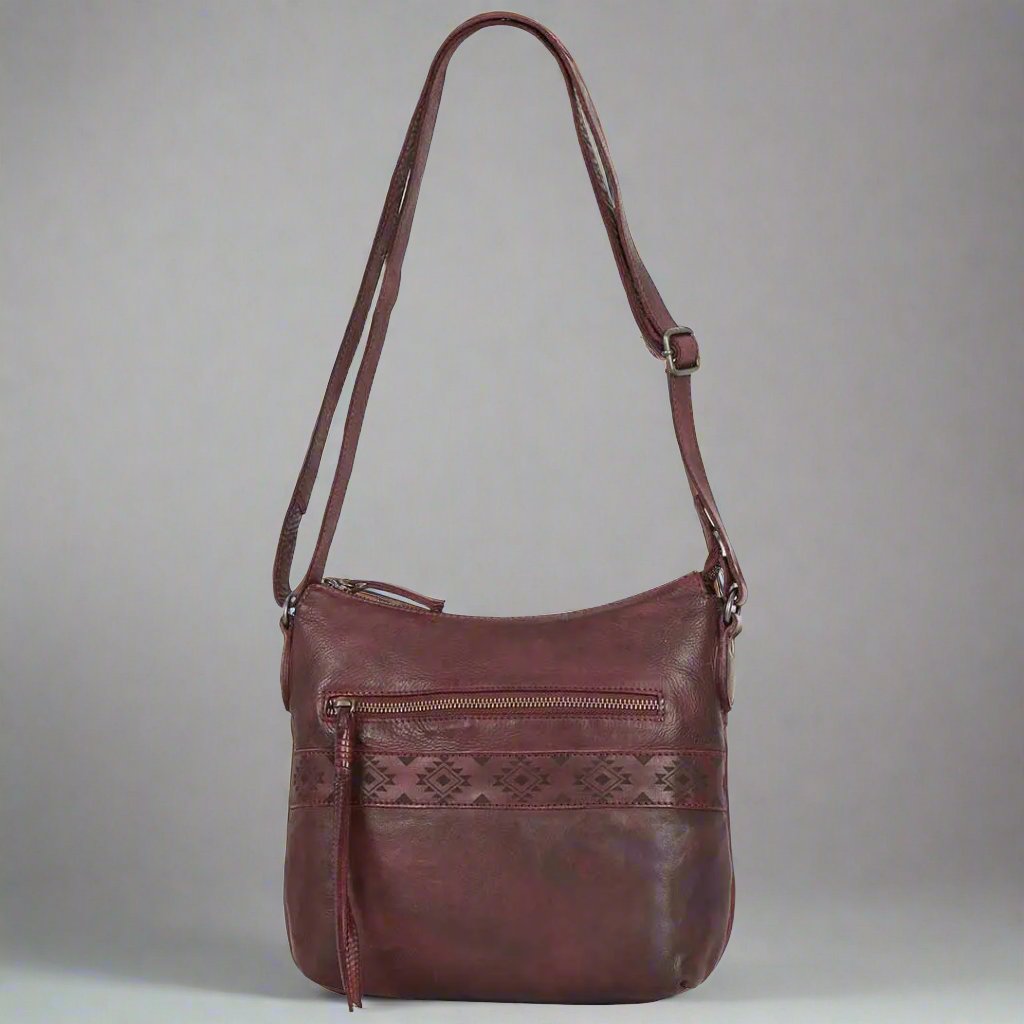 MET Crossbody Bag with Aztec Design Boutique of Leathers/Open Road