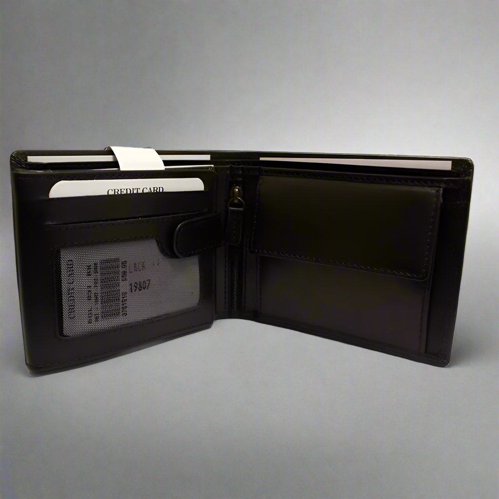 MET Men’s Bi-Fold Flip Coin Wallet Boutique of Leathers/Open Road