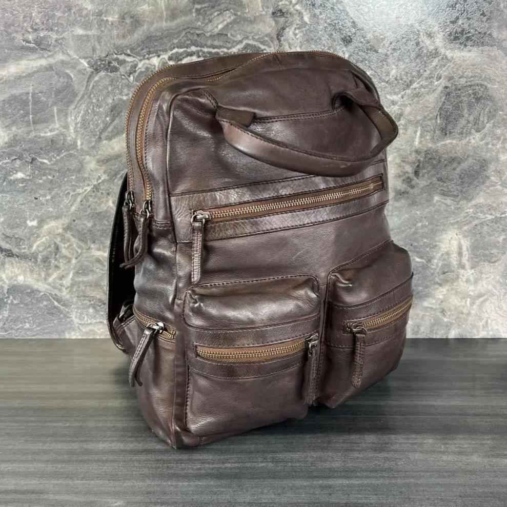 MET Multi-Pocket Leather Backpack with Dual Carry Handles Boutique of Leathers/Open Road