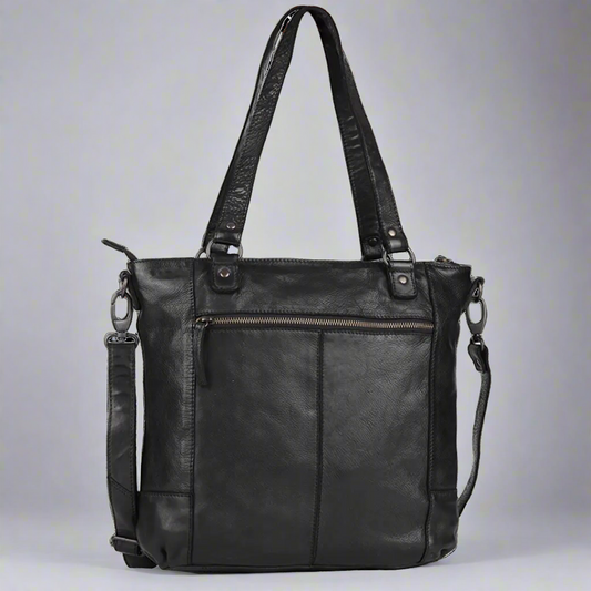 MET Two Handled Leather Sack Handbag - Velora Luxury Fashion