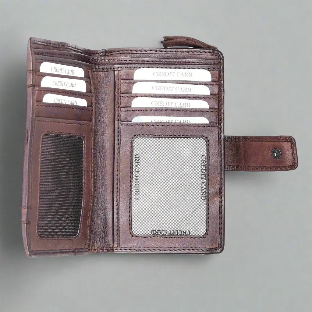 MET Women's Leather Credit Card Wallet - Velora Luxury Fashion