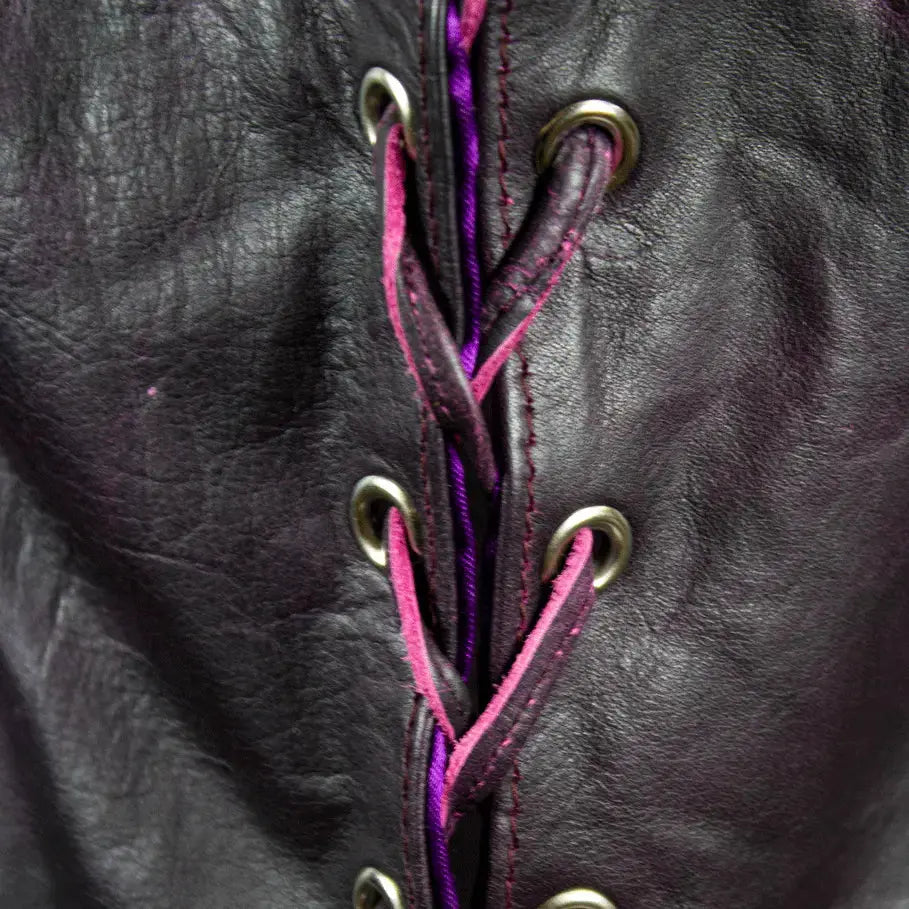 Open Road Women's Lace Side Leather Vest Boutique of Leathers/Open Road