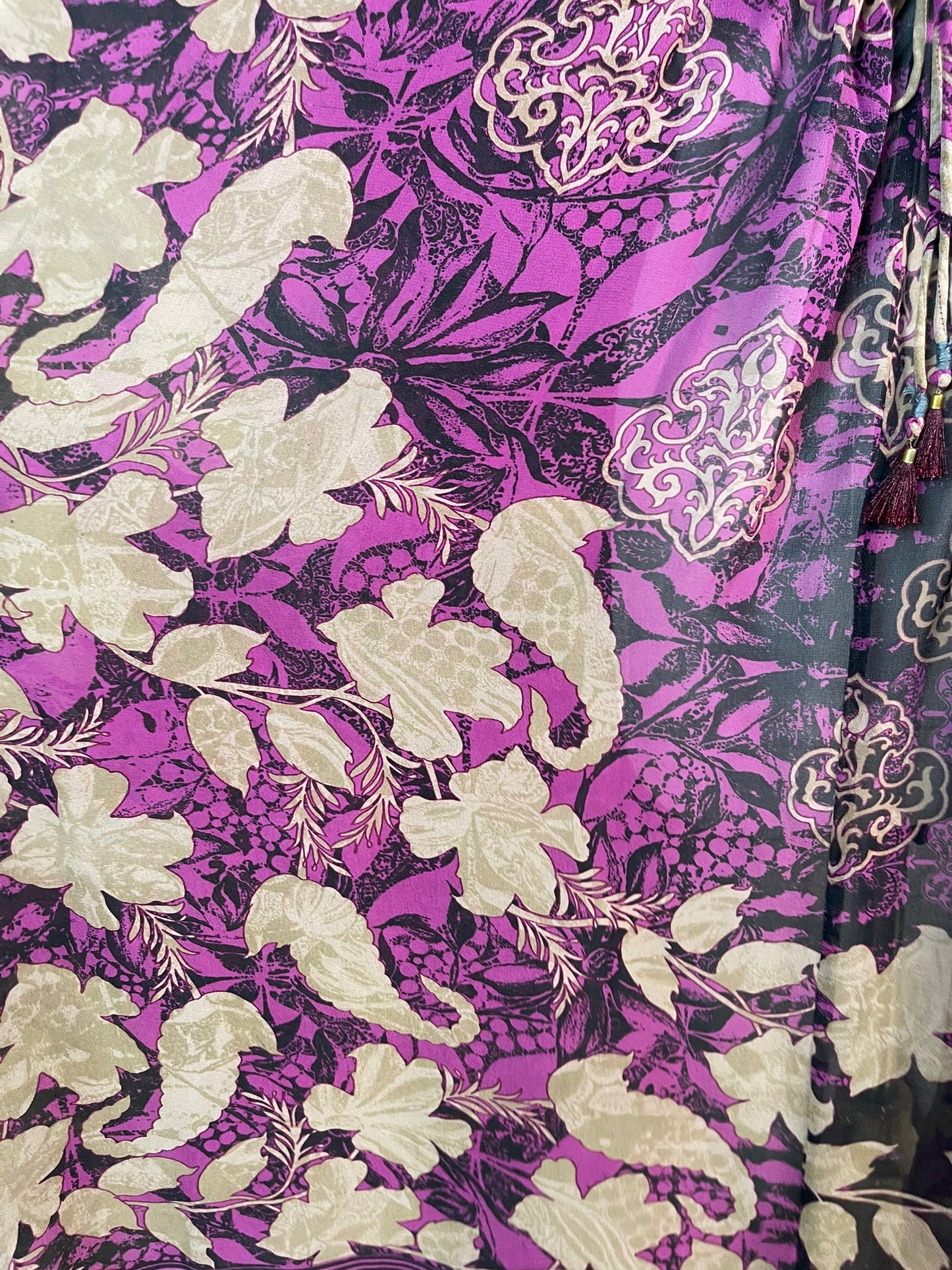 PRG6374 Sheer Avatar Pure Silk Maxi Kaftan - Velora
