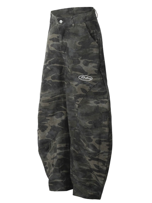 Men's Camouflage Curved Cargo Pants - Velora