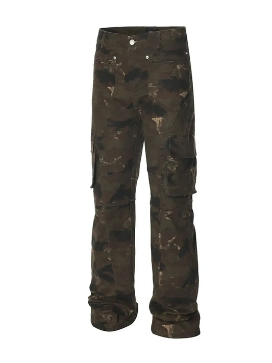 Men's Camouflage Loose Fit Jeans - Velora Luxury Fashion