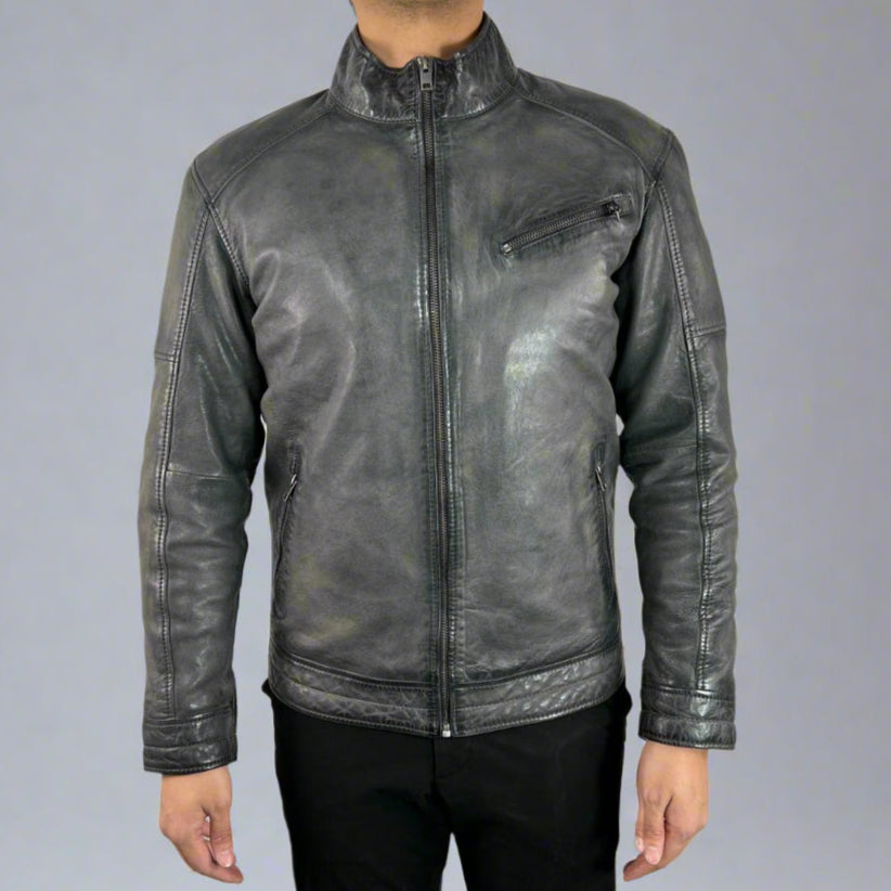 Men's Classic Sheep Leather Jacket - Velora Luxury Fashion