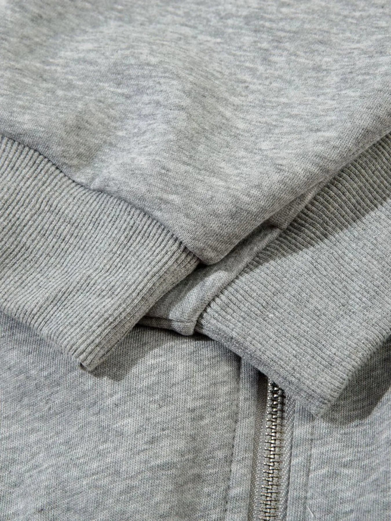 Men's Color Block Letter Graphic Zip-Up Hoodie - Velora Luxury Fashion