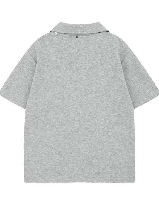 Men's Detachable Collar Short Sleeve Top - Velora