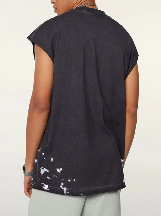 Men's Distressed Round Neck Tank - Velora Luxury Fashion