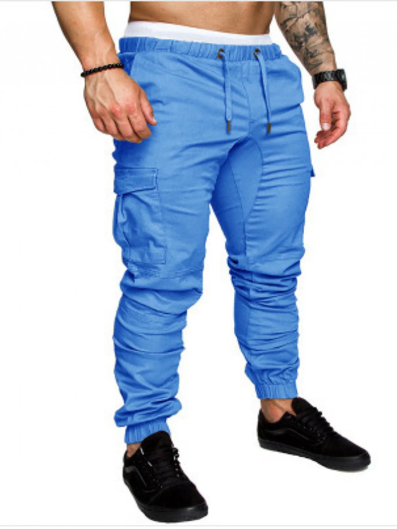 Men's Full Size Cargo Jogger with Drawstring Waistband Plus Size - Velora Luxury Fashion