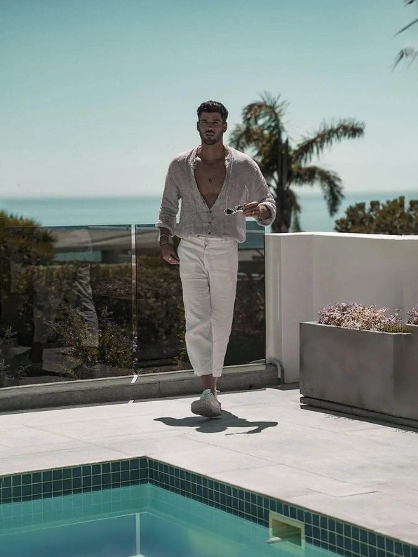 Men's Full Size Casual Linen Button Down Shirt Plus Size - Velora Luxury Fashion