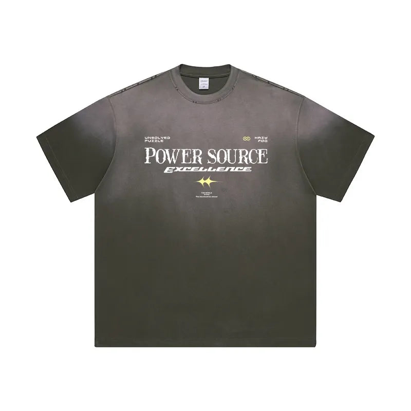 Men's Letter Graphic Round Neck Short Sleeve T-Shirt - Velora Luxury Fashion