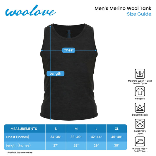 Men's Merino Wool Tank Top with Crew Neck - Velora Luxury Fashion