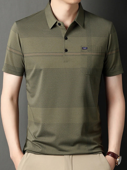 Men's Plus Size Breathable Short Sleeve Polo - Velora Luxury Fashion