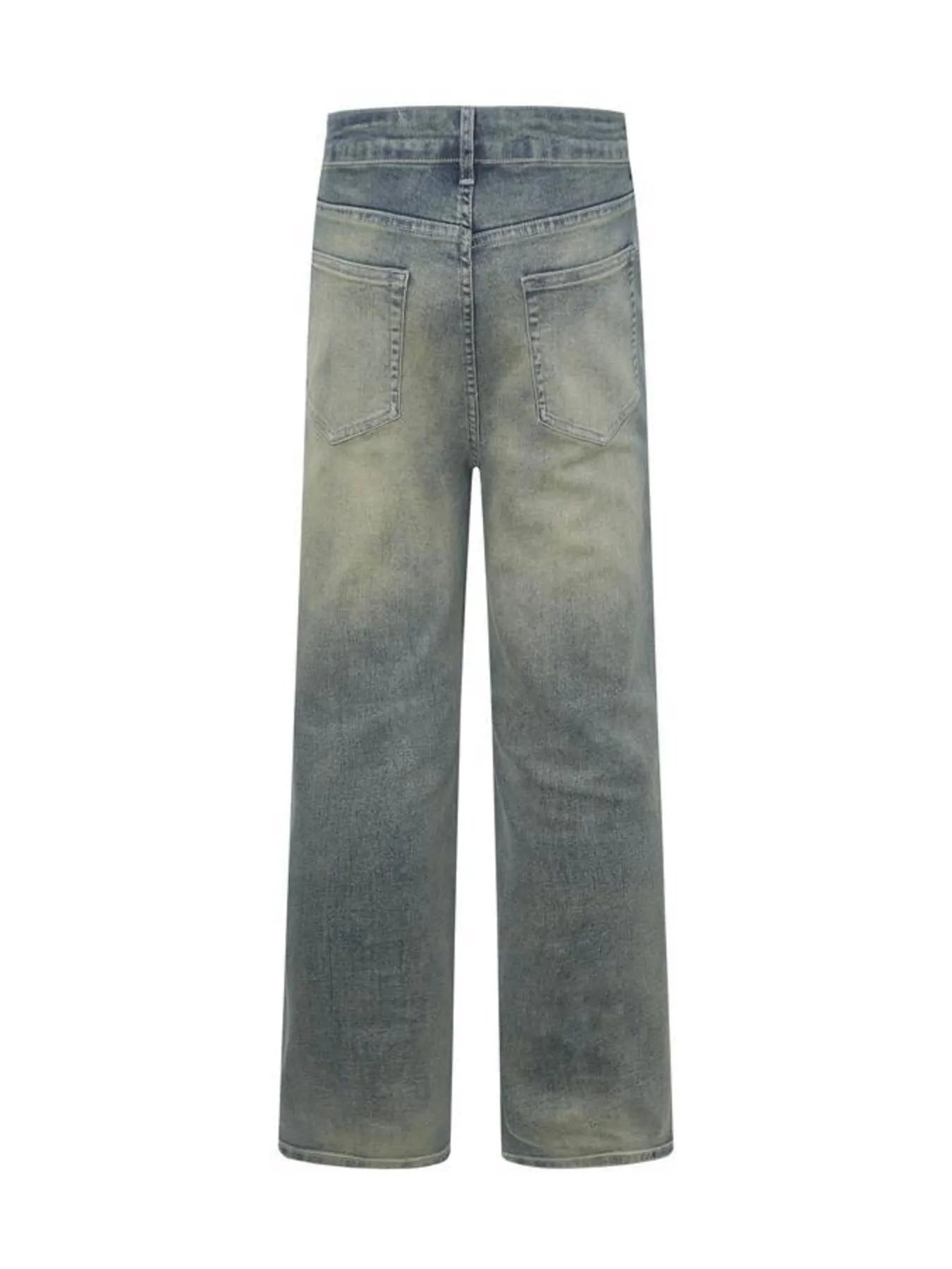 Men's Vintage Wash Wide Leg High-Rise Jeans - Velora Luxury Fashion