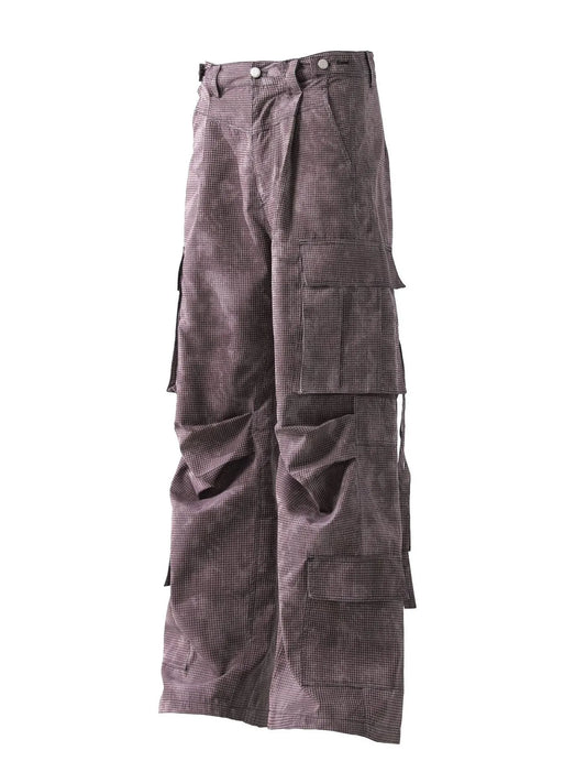 Men's Wide Leg Cargo Pants with Multiple Pockets - Velora Luxury Fashion